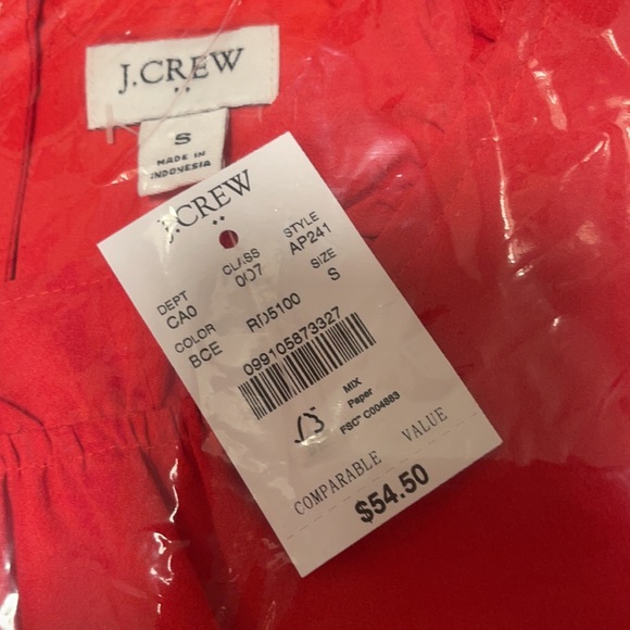 J. Crew ruffle neck blouse (color: bright cerise) - Picture 3 of 4